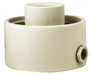 Lampsockel utomhus/våtrum - Vit/rak/kulo IP54 - sekelskiftesstil - gammaldags inrending - retro