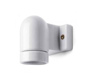 Lamp holder white porcelain - Wall mounted E27/Max 75W