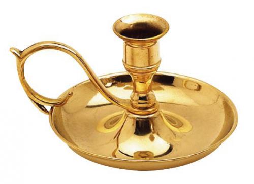 Candlestick - Brass 9 cm - old style - oldschool interior - old fashioned style