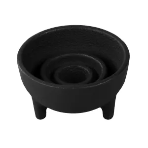 Candle Holder - Black Cast Iron for Tealights and Candles