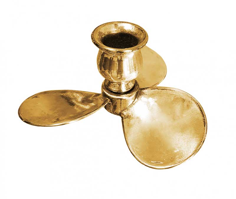 Small Candlestick Propeller - Dalarö brass - old style - classic interior - old fashioned style - vintage