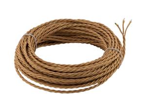 Textile cord - Gold-coloured twisted 3-leading