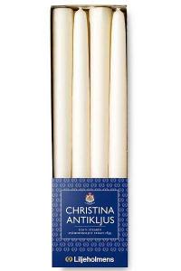 Liljeholmens Kerze Christina – 8er-Pack antikweiß