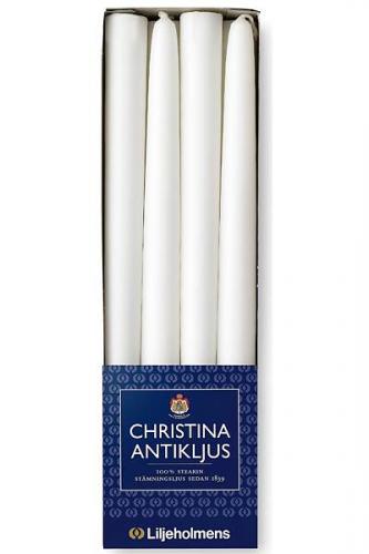 Liljeholmens Christinalys - 8-pack hvit - arvestykke - gammeldags dekor - klassisk stil - retro - sekelskifte