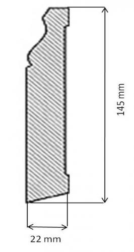 Golvsockel - Klassisk 145 mm - sekelskiftesstil - gammaldags