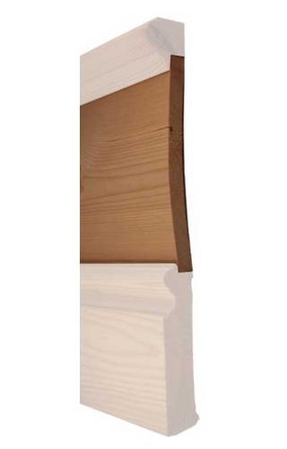 Middle board 220 mm - For three-piece floor trim
