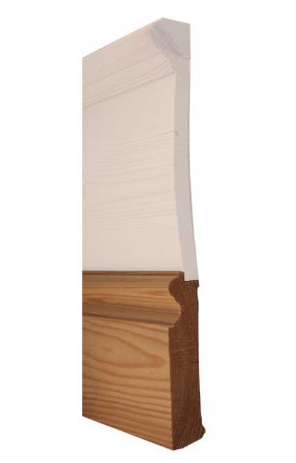 Musterstück - Bodensockel 145 x 28 mm - Bodensockel dreiteilig, traditionell