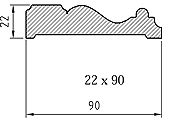 Foder - Vågpärla 90 mm - sekelskiftesstil - gammaldags inredning - retro