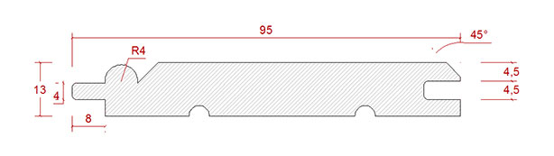 Panel - Pärlspont 95 mm - sekelskiftesstil - gammaldags inredning - klassisk stil - retro