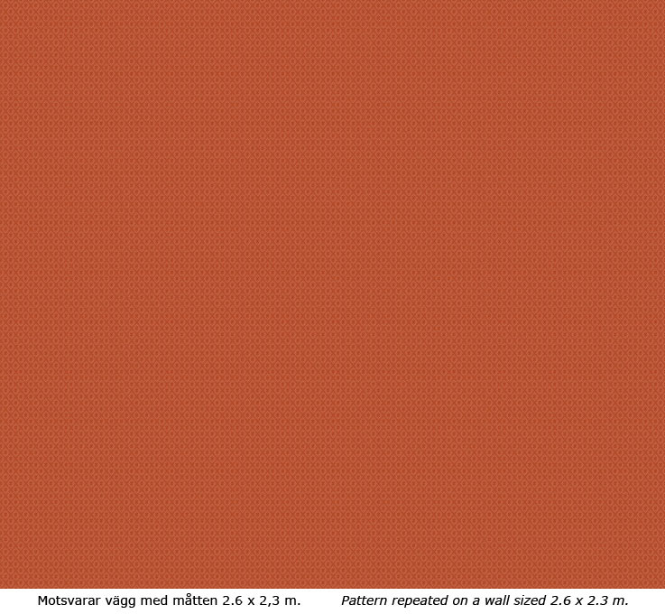 Lim & Handtryck Tapet - Mölletorp röd/röd - retro - gammaldags stil - klassisk inreding