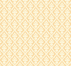 Lim & Handtryck Tapet - Liten lilja vit/gul - sekelskiftesstil - gammal stil