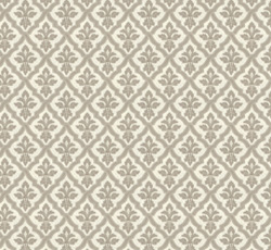Lim & Handtryck Tapet - Liten lilja kvist/vit - gammal stil - klassisk stil