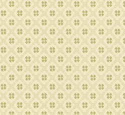 Lim & Handtryck Tapet - Erken hvid/grøn