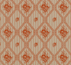 Wallpaper - Blåklint twig/red - old fashioned style - retro