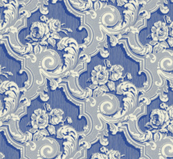 Wallpaper - Fågelsjö gammelgård light blue/blue - old fashioned interior - classic style