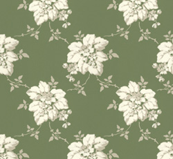 Lim & Handtryck Tapet - Hagesalen grå/grön - retro - gammaldags stil