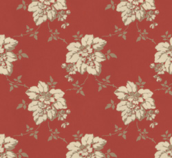Wallpaper - Hagesalen twig/red - old style - old fashioned interior
