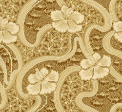 Lim & Handtryck Tapet - Tjolöholm brun/guld - klassisk inredning - gammal stil