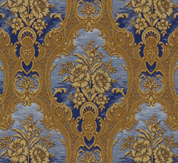 Wallpaper - Nilsagården blå/guld - old style - old fashioned - classic style