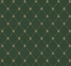 Lim & Handtryck Tapet - Filipsborg grønn/gull - arvestykke - gammeldags dekor - klassisk stil - retro - sekelskifte