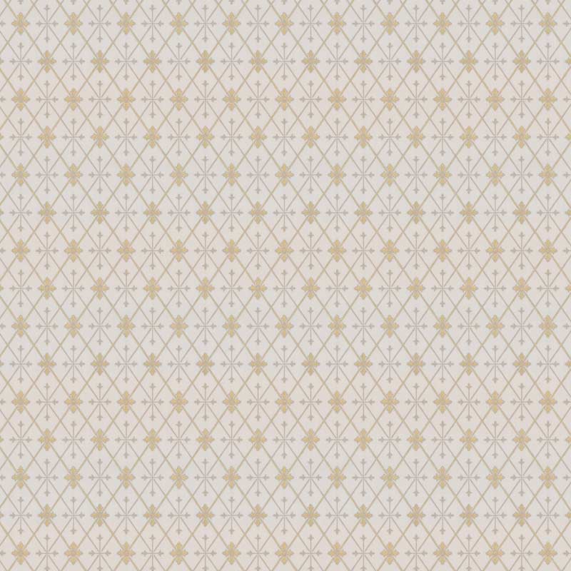 Lim & Handtryck Tapet - Skogshyddan beige/guld - gammaldags inredning - klassisk stil - retro - sekelskifte