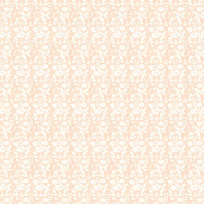 Lim & Handtryck Tapet - Solsidan rosa/vit - gammaldags inredning - klassisk stil - retro - sekelskifte