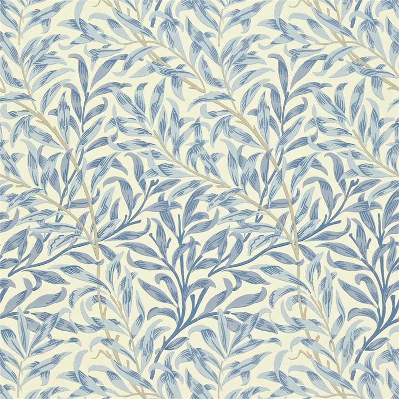 William Morris & Co. Tapet - Willow Boughs Blue - gammaldags inredning - klassisk stil - retro -sekelskifte