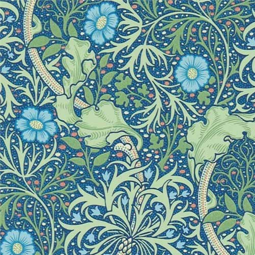 William Morris & Co. Tapete - Morris Seaweed Cobalt/Thyme