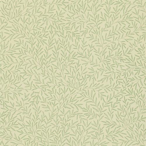 William Morris & Co. Tapet - Lily Leaf Eggshell - gammaldags tapet med gröna löv - arvestykke - gammeldags dekor - klassisk stil - retro - sekelskifte