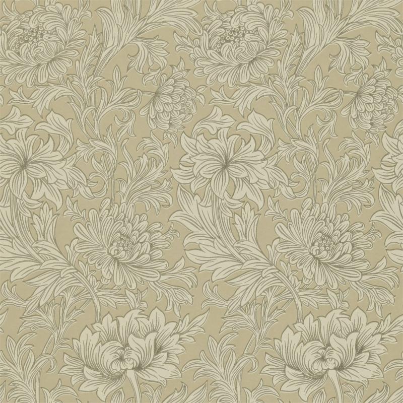 William Morris & Co. Tapet - Chrysanthemum Toile, Ivory/Gold