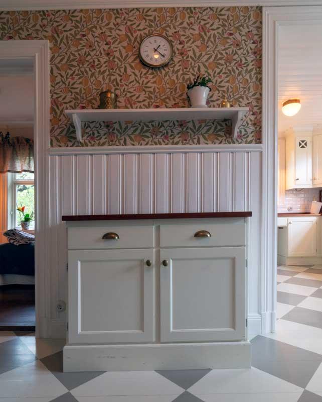 William Morris & Co. Tapet - Fruit Limestone/Artichoke - gammaldags inredning - klassisk stil - retro - sekelskifte