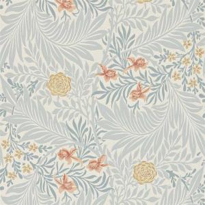 William Morris & Co. Tapet - Larkspur Slate/Russet