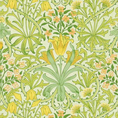 William Morris & Co. Tapete - Woodland Weeds sap green