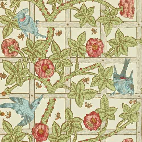 William Morris & Co. Wallpaper - Trellis Vanilla/Plaster