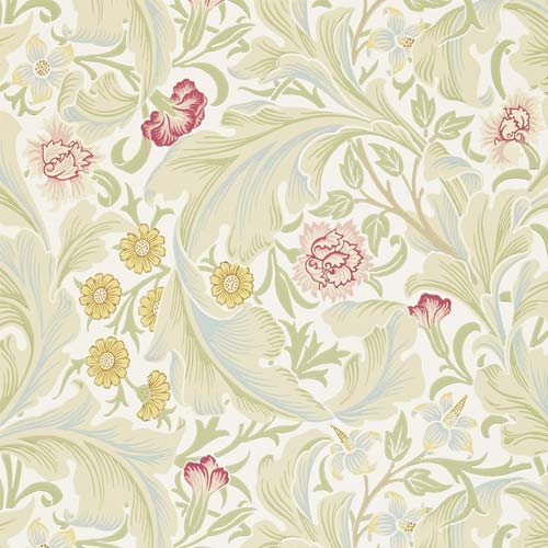 William Morris & Co. Wallpaper - Leicester Marble/Rose