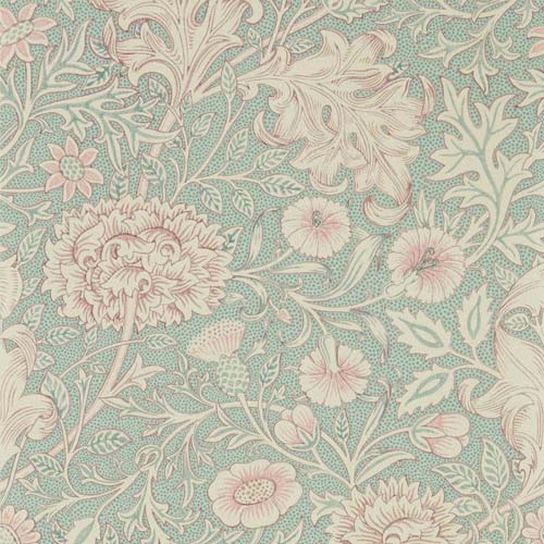 William Morris & Co. Wallpaper - Double Bough teal rose