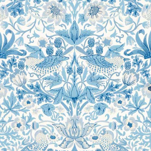 William Morris & Co. Wallpaper - Simply Strawberry Thief woad