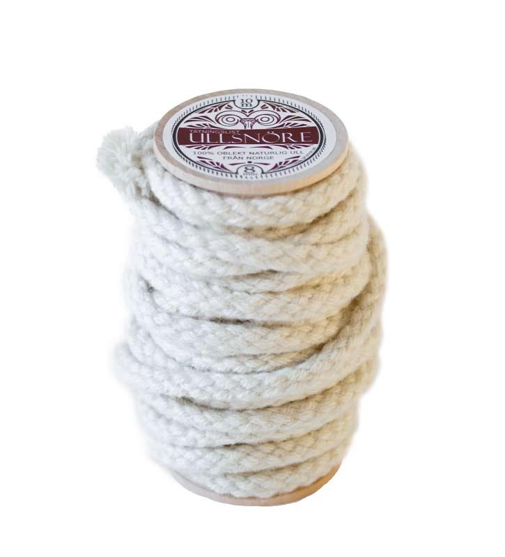 Dichtband aus Wolle - 8 mm Wollschnur - Weiß