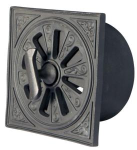 Rosette Valve - Black alu d=145 mm - arvestykke - gammeldags dekor - klassisk stil - retro - sekelskifte