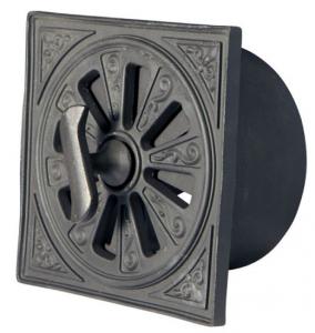 Rosette Ventilator - Black alu d=120 mm - arvestykke - gammeldags dekor - klassisk stil - retro - sekelskifte