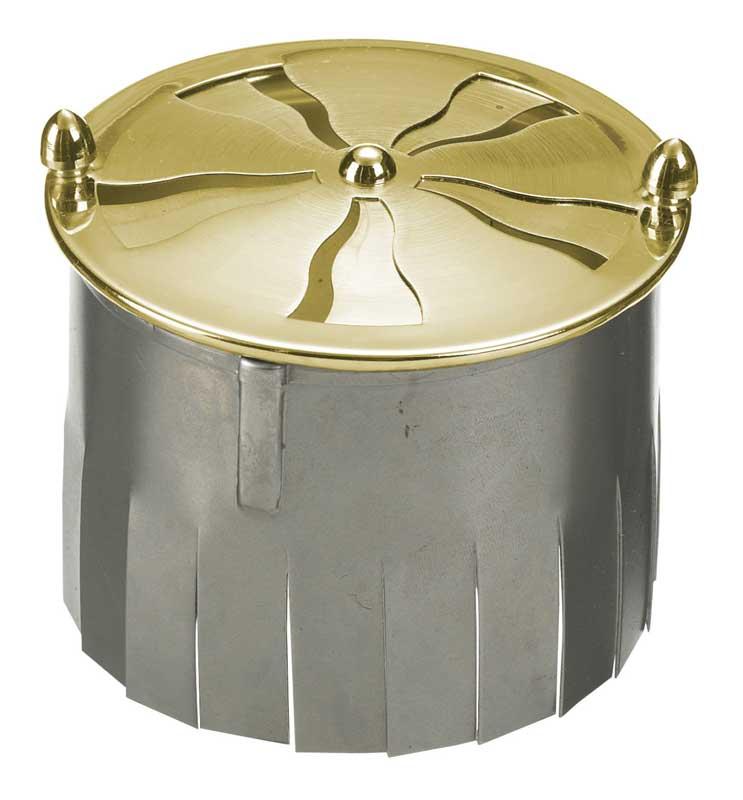 Spiral valve with anchor fore tiled stove - brass