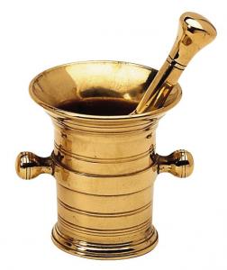 Caesar wine opener - brass with wooden grip