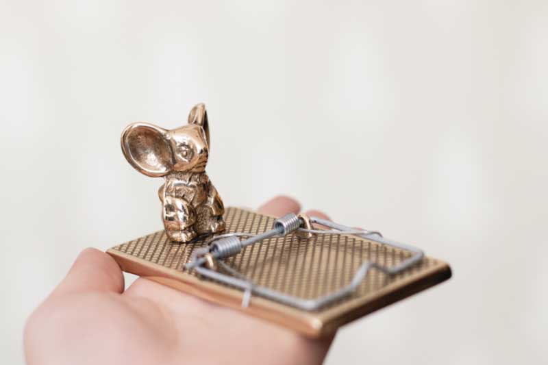 Gift ideas - Paper clip - Mouse trap brass - old style - vintage interior - old fashioned style - classic interior