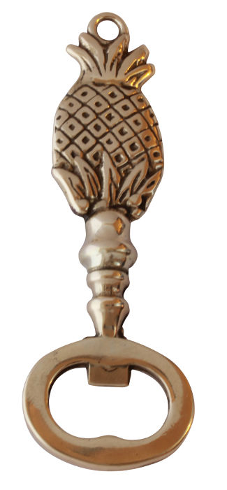 Flaskeåpner messing - Ananas - arvestykke - gammeldags dekor - klassisk stil - retro - sekelskifte