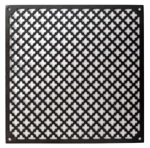 Lüftungsgitter Kleeblatt – Behandeltes Eisen 200 x 200
