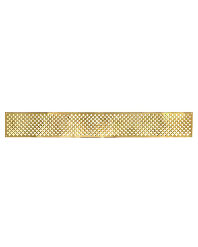 Clover Plate Vent Grille - Brass 100 x 750