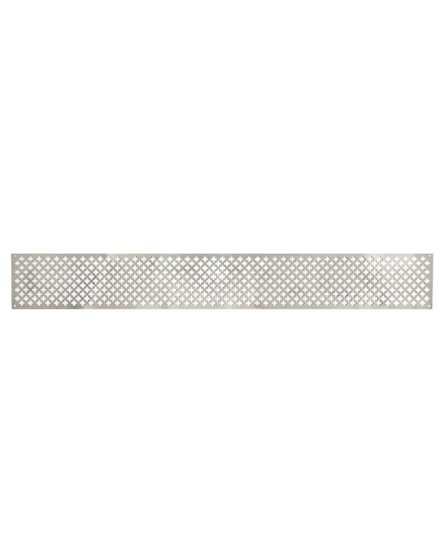 Kløverplade Ventilationsgitter - Nikkel 100 x 750