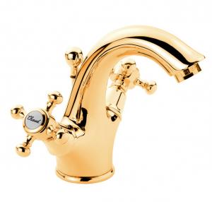 Classic wash basin mixer in brass - old style - vintage style - classic interior - retro