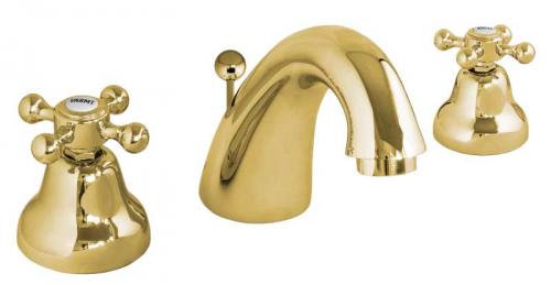 Washbasin Tap - Kensington for 3 tapholes brass