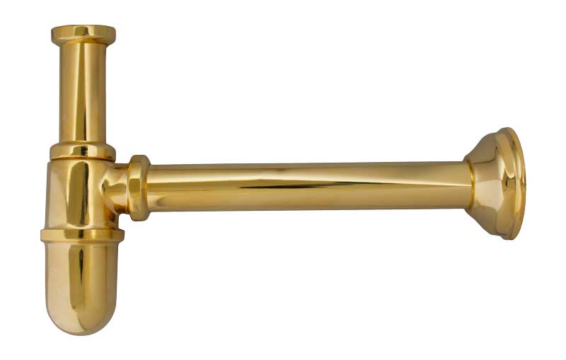 Klassiskt vattenlås för vägganslutning - guld - Sekelskifte - sekelskiftesstil - gammaldags inredning - klassisk stil - retro